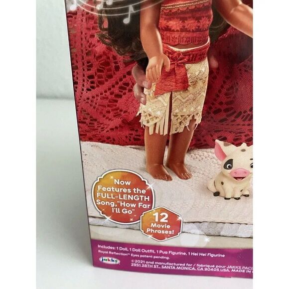 Disney Princess Moana 14” Inch Singing Doll includes Animal Friends Pua & Heihei - Picture 6 of 9